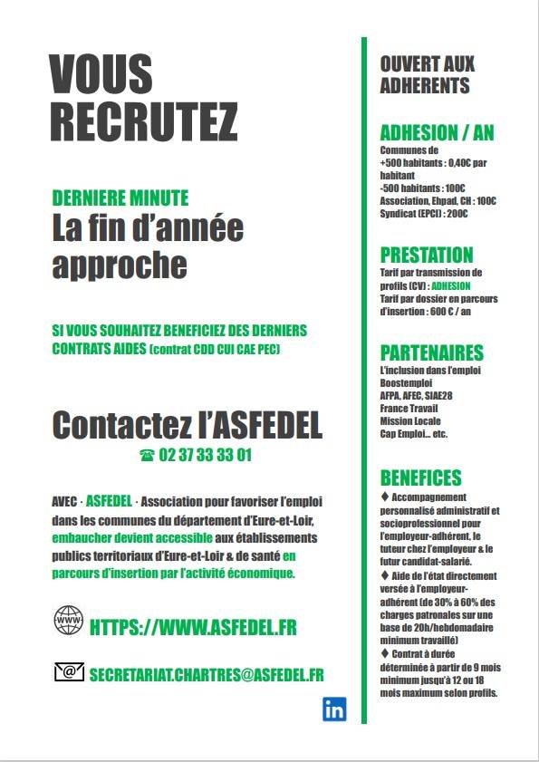 Vous recrutez Fin 2025